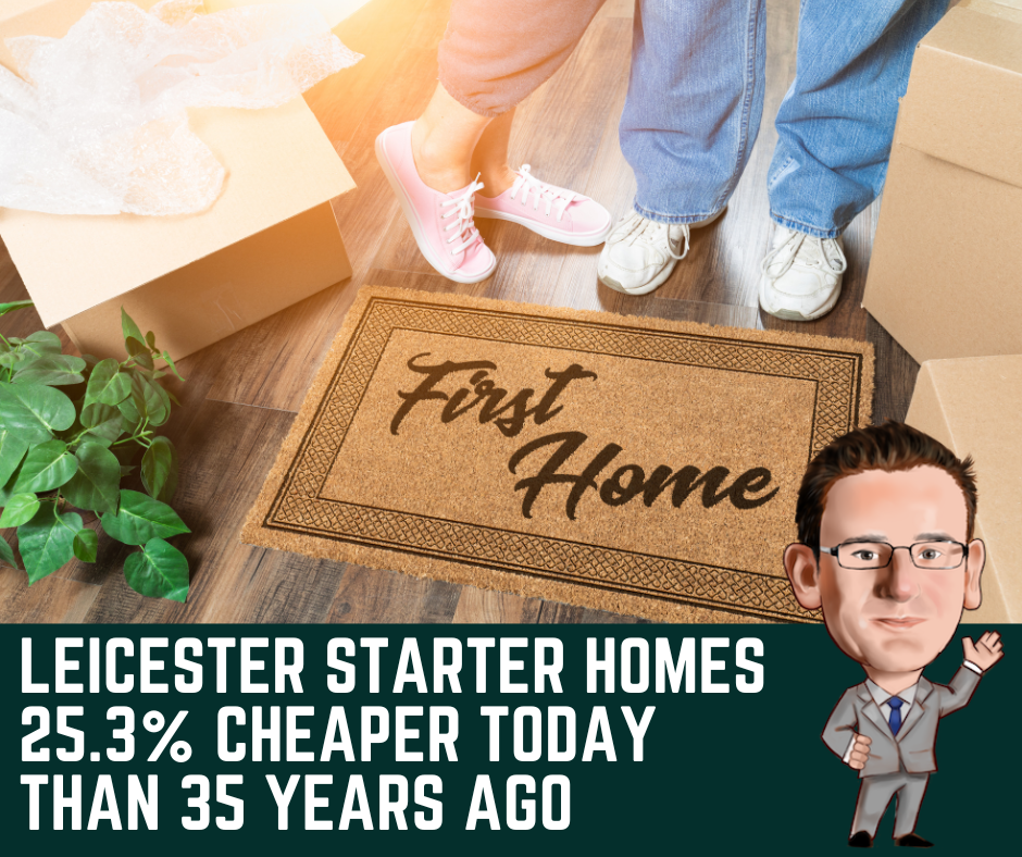 Leicester Starter Homes 25.3% Cheaper Today Than 35 Years Ago